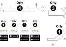 Plan de l’aéroport d’Orly : accès et terminaux