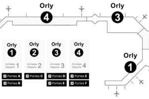 Plan de l’aéroport d’Orly : accès et terminaux