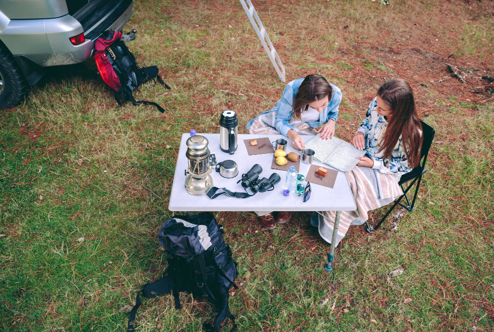 table de camping nature