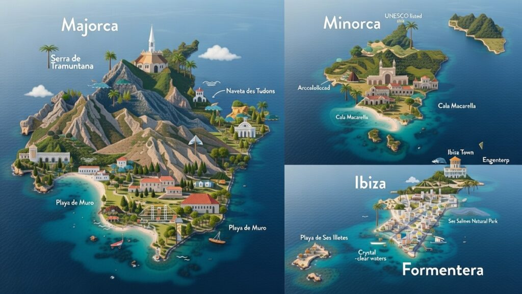 Découvrez les îles Baléares  plages paradisiaques de Majorque, Minorque, Ibiza et Formentera. Randonnées, plongée, vie nocturne, histoire UNESCO et gastronomie locale.