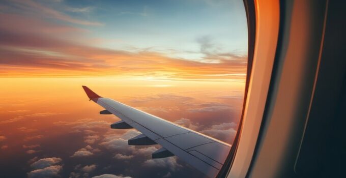 Vue sur le ciel à travers le hublot