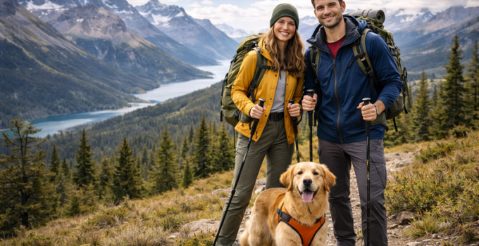 Un couple qui porte une tenue trek qui respecte les normes