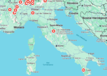 Carte des lacs italiens