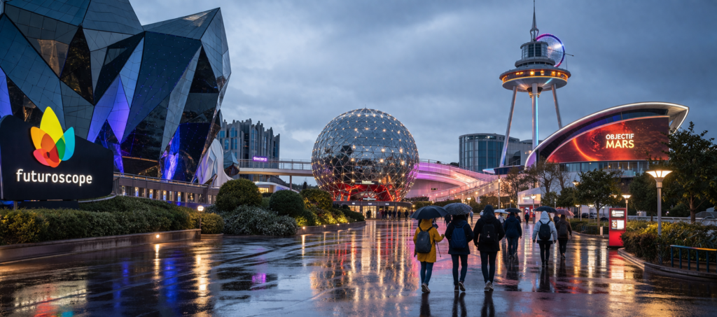 Le Futuroscope reste une excellente destination même sous la pluie.