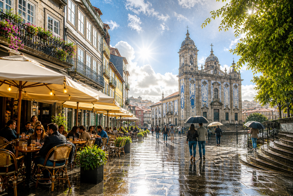 Porto quand il pleut
