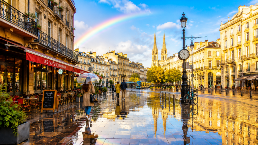 Bordeaux quand il pleut