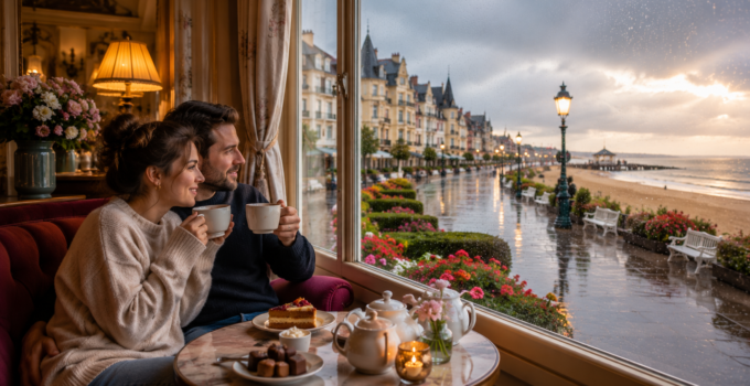 Un couple en voyage à Cabourg