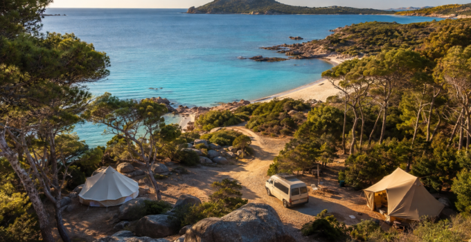 Découvrez les meilleurs campings bord de mer en Sardaigne, du nord au sud, avec plages proches, services familiaux et conseils de réservation.