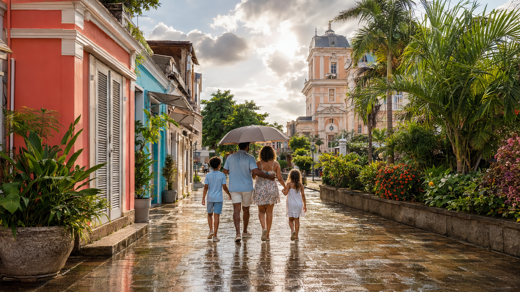 Une famille en martinique