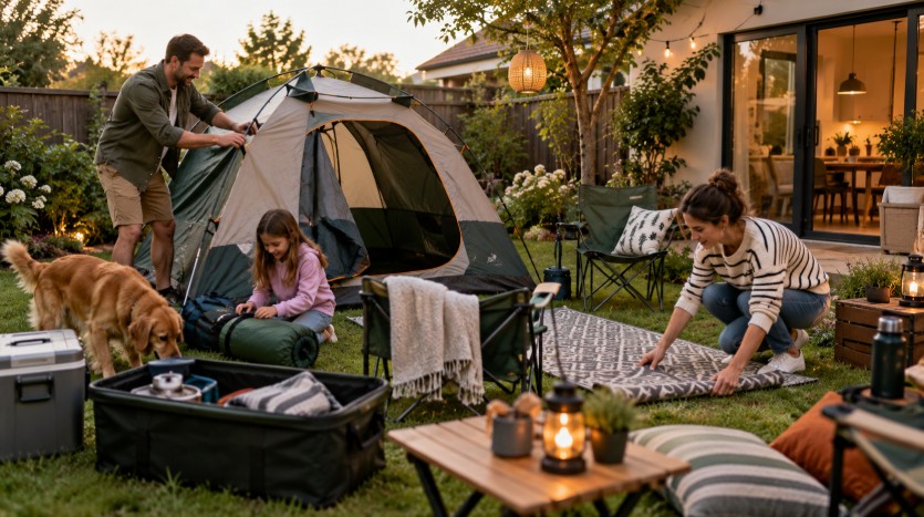 aménager un coin camping dans son jard
